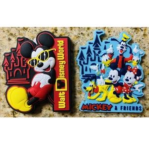NEW Disney Parks Walt Disney World Mickey and Friends Magnet Lot of 2